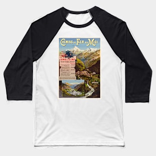 Les Eaux-Bonnes France Vintage Poster 1900 Baseball T-Shirt